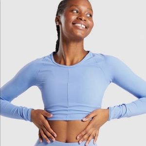 Whitney Simmons LS Crop Beautiful Blue